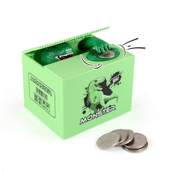 OBEST Dinosaur Children's Money Box, Cartoon Design, Electric, Children's Savings and Money Saving Toy