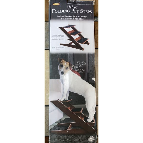 3-STEP FOLDABLE WOOD PET STEPS