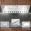 20 Inch  Insert/Built-in Range Hood 600 CFM Ducted/Ductless Convertible LED