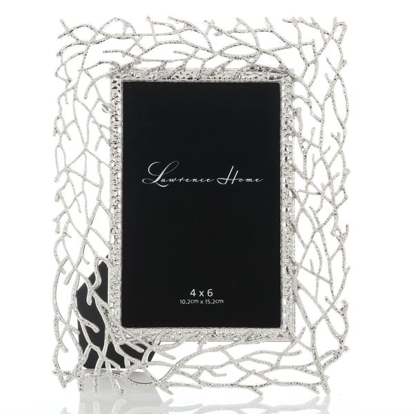 Lawrence Frames Silver Branch Frame, 4x6