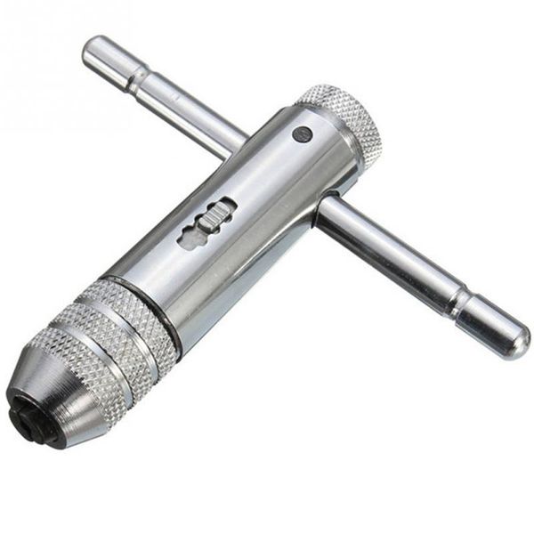 Hand Tap Machine Tap Spiral Tap 1pc Adjustable 3-8mm T Handle Ratchet Tap Wrench - M8 Machine Thread Screw Metric Plug Tap Machinist Tool, None, One Option0