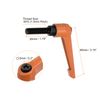 sourcing map 4pcs Adjustable Clamping Lever Handles M10 x 30mm Male Thread Bolt Knobs Rotating Screw Locking Quick Release Ratchet Push Button Handle, Orange