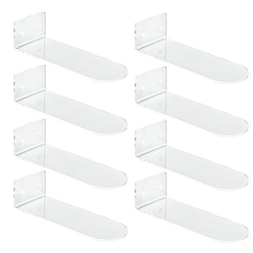IEEK Floating Shoe Display 8 Pack,Levitating Acrylic Shoe Shelf for Wall,Clear Wall Mounted Shoe Rack Sneaker Display Shelves Space Saving Shoe Organizer Holder for Sneaker Collection