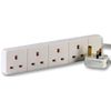 Pro Elec 4-Gang Extension, Black, 0.5m Lead