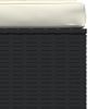 CHARMMA Patio Middle Sofa with Cushions Black Poly Rattan-3666