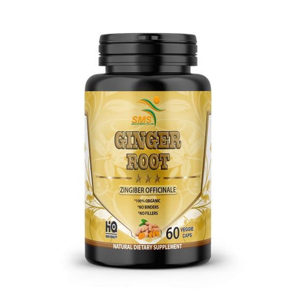 Ginger Root Powder 60 Capsules (Zingiber officinale) All Organic USA