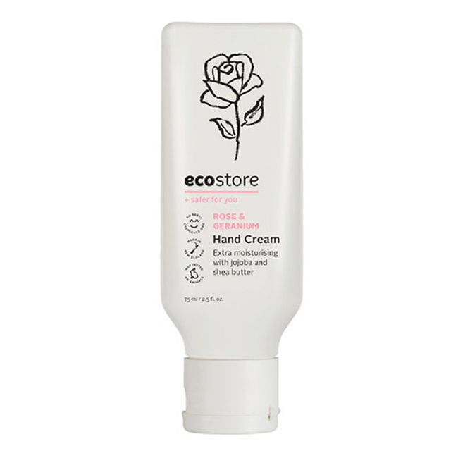 [Ecostore Official] ecostore Hand Cream Rose &amp; Geranium 75mL / Moisturizing Hand Care Natural Gentle on Hands Hypoallergenic Sensitive Skin Ecology Plant-derived Natural