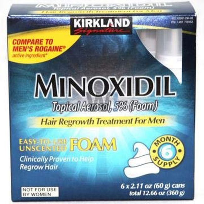 Kirkland Signature Foam Minoxidil 5% Mens Hair Loss Regrowth 6 month supply