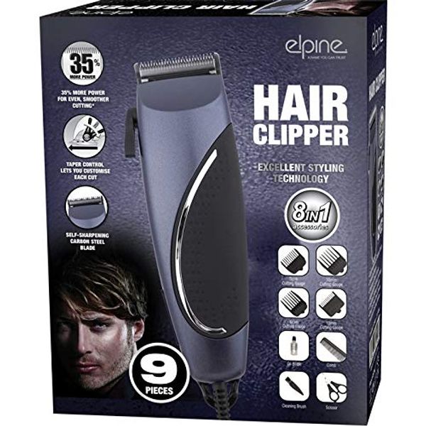 NEW MENS HAIR CLIPPER 9PC ELECTRIC HAIR PORTABLE GIFT SET 8 in 1 ACCESSORIES