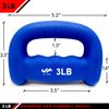 JFIT Neoprene D-Grip Dumbbell Weight, 3LB, 3 Pound