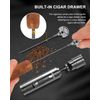 XIFEI Cigar Lighter, Cigar Puncher, Cigar Draw Enhancer, Cigar Stand, All-in-one Lighter (Gun ash)