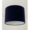 Navy Blue Velvet Drum Lampshade