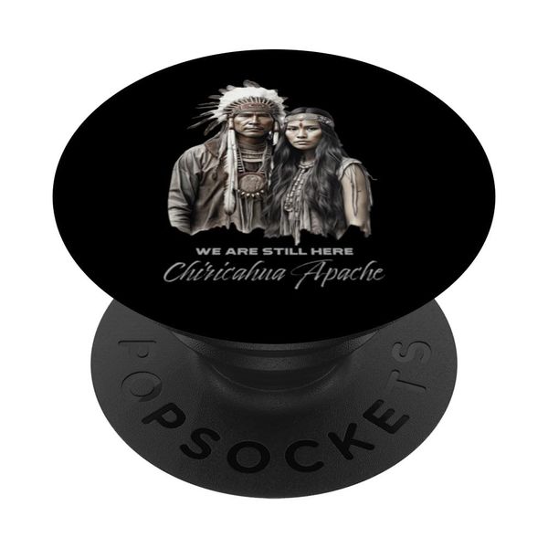 Chiricahua Apache We Are Here Native Indian Warrior Couple PopSockets Standard PopGrip