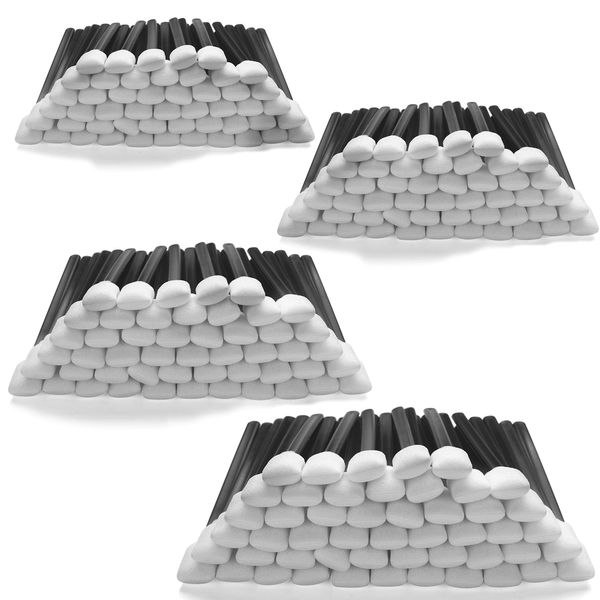 AAwipes Foam Swabs (200 pcs, 5.25", Black) - Lint Free Foam Tip Swab Cleanroom Sponge Stick Detailing Lab Swabs for Camera, Inkjet Printer, Optical Lens, Optical Equipment (C714BLK)