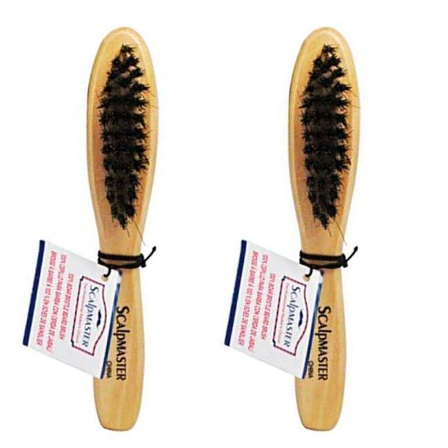 Beard Brush 100% Boar Bristle Scalpmaster #2 PACK SC2220