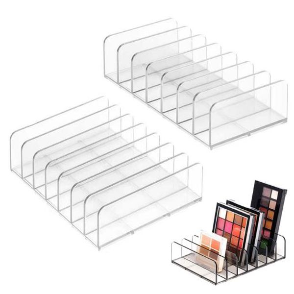 PAVIKE Divider Stand Acrylic Divider Stand 2 Pieces Eyeshadow Case Storage Divider Cosmetic Storage Acrylic Divider Cosmetic Stand Divider Panel Acrylic Storage (Large + Small)