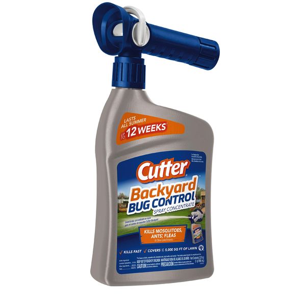 Cutter Backyard Bug Control Spray Concentrate (6 Pack), Kills Mosquitoes, Fleas & Listed Ants, 32 fl Ounce