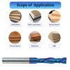 2 PCS CNC Router Bits Up&Down Cut Solid Carbide Compression End Mill 1/4" Shank for Side milling, end milling, Finish Machining