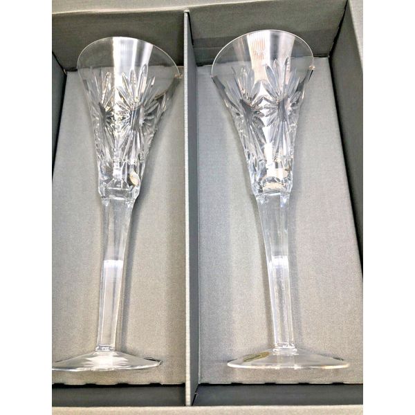 Waterford Millennium Boxed set of "Health" Champagne Flutes 9.25"