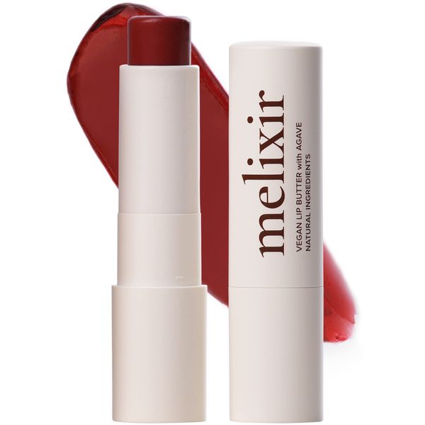 Melixir Vegan Lip Butter #11 Autumn Rain(Tinted) (+11 more colors), Bee Free, Petrolatum Free, Deep Nourishing Plant-Based Vegan Chapstick, Vegan Lip Balm for Dry, Cracked and Chapped Lips, Moisturizing Lip Care Gift