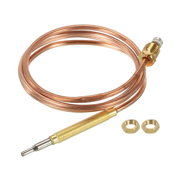 sourcing map 750mv Thermopile Gas Fireplaces Thermocouple M9 for Frying Furnace Generator Gas Fryer Stove Oven Water Heater 35" with Nuts