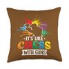 It's like chess with guns Throw Pillow
