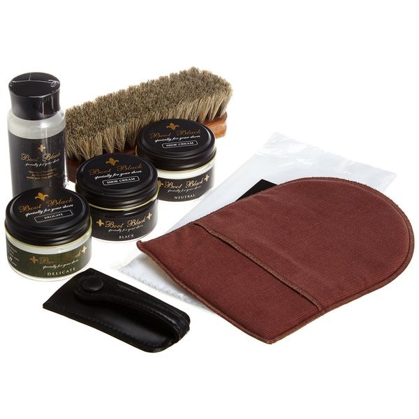 [Boot Black] SHOE CARE SET RED EYE BB RED EYE Round Can (Black), Round Can (Black)