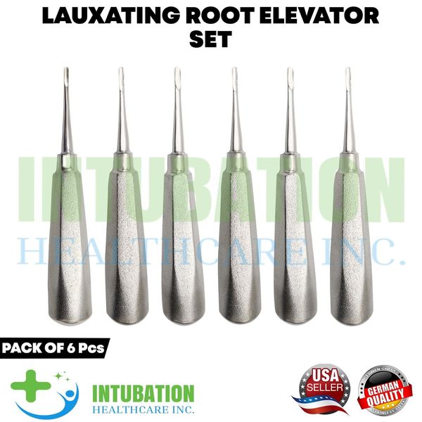 6 Piece Luxating Root Elevator Kit Stainless Steel Dental Instruments