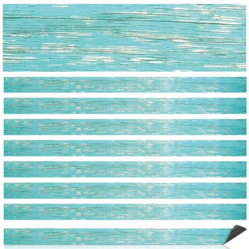 Cholemy 48 Pcs Magnetic Border for Classroom Whiteboard Retro Magnetic Strips Magnetic Bulletin Board Border Trim Classroom Decor for Office Chalkboard Back to School Decor (Light Blue,Farmhouse)