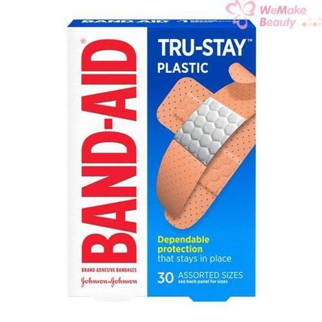 Johnson Johnson Band Aid Tru Stay Plastic Bandages 30 Assorted Sizes New In Box