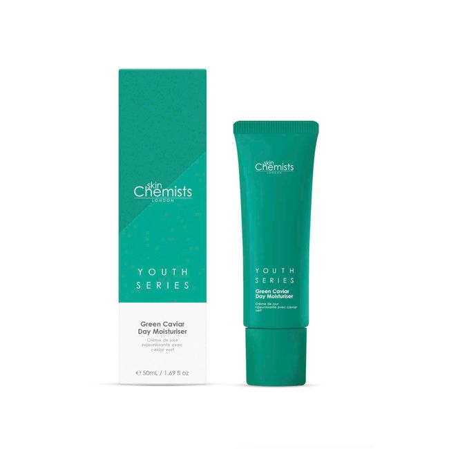 skinChemists GREEN CAVIAR Day Moisturiser 50 ml | Tiefe Feuchtigkeitspflege, Elastizitätssteigerung und leistungsstarker Schutz für jugendliche Haut | Pflegt und erneuert für einen lebendigen Glanz