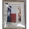Texas Lone Star State Flag Polyester Bathroom Shower Curtain with Hooks New