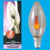 4x 3W Clear Flicker Flame Candle Light bulbs SES E14 Small Screw Decorative Lamp