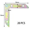 20 PCS L-Shaped Picture Frame Angle Brackets,Metal Plate Fastener Corner Braces