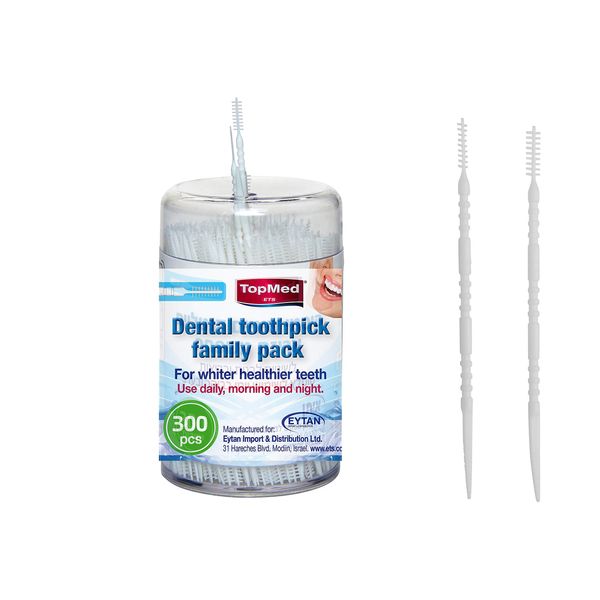 Brush Picks Toothpicks Hygiene (300 Count (Pack of 1))