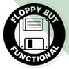 Small 100mm 'Floppy But Functional' Clear Static Window Cling Sticker/Decal (Black) (WC00127599)