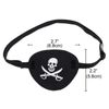 Soft Comfortable Pirate Eye Pirate Eye Patch Mask Skull and Cross Bones with Adjustable Strap