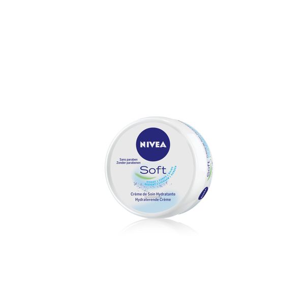 NIVEA Soft Moisturising Cream 48H (1 x 50 ml), Moisturiser Face, Body & Hands with Vitamin E & Jojoba Oil, Lightweight Vegan Formula, 95% Ingredients of Natural Origin