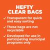 Hefty Clear Trash Bags 13 Gallon, 60 Count – Strong & Durable