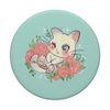 Cute Kawaii Kitten With Flowers PopSockets Standard PopGrip