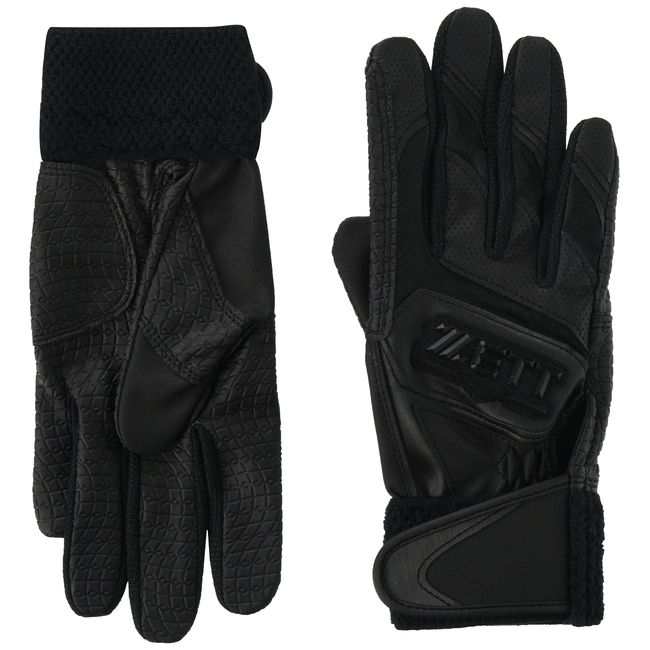 ZETT BG919J Boys Baseball Batting Gloves, Zero One Stage, Ambidextrous, Black (1900), JL Size