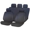 UKB4C Leatherette Front & Rear Car Van Seat Covers with Headrest Quilted pattern Black