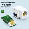 Enmane Cat6 RJ45 Keystone Jack Keystone Jack 90° Angled Ethernet Punch Down Keystone Modules 50pack