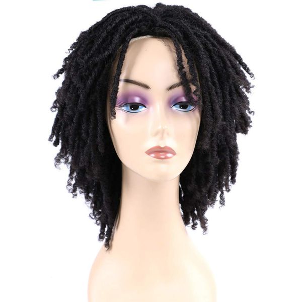 HEITIGN Wigs Synthetic 6 Inch Synthetic Dreadlocks Wig Twist Wigs for Black Women Short Curly Wigs Crochet Wigs