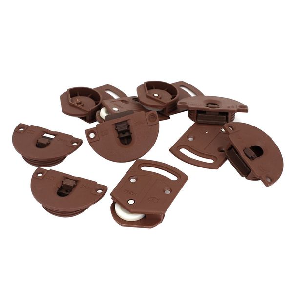 Sourcingmap Wardrobe Sliding Door Roller Gear Track Panel Internal Kit 5 Pairs