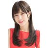 Almond Long Wig, Cafe au Lait, Hand Planted, Made of Japanese Fiber, Smooth Straight, Long, Layer Cut