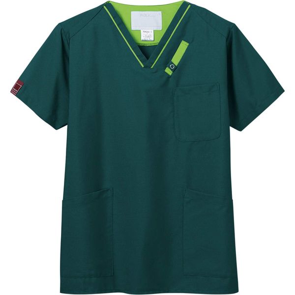 Pantone 7042SC Unisex Scrub Lab Coat, moss green x green