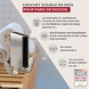 Fackelmann Double Hook for Glaswall Shower, Silver, 4.5 x 1.5-Inch