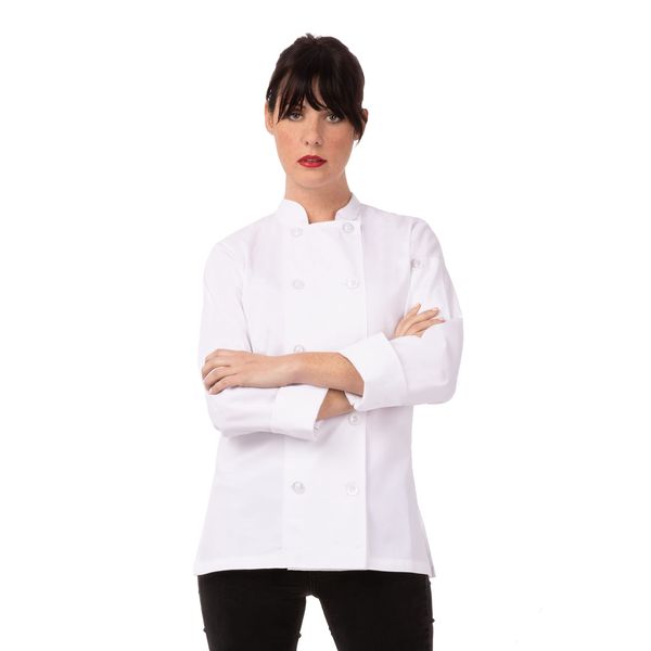 Chef Works B499-S Women's Le Mans Chefs Jacket, Small, White