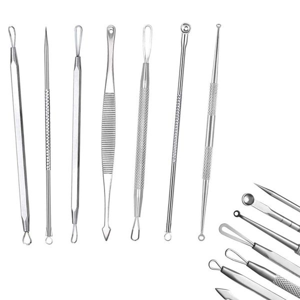 7 Pcs Blackhead Remover Tool Kit, Stainless Steel Acne Needle Set Beauty Needle Acne Needles for Pimple,Blemish,Whitehead Popping,Zit Removing Skin Care